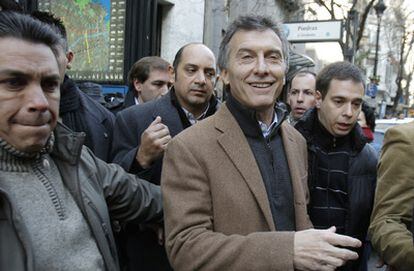 Mauricio Macri, a su salida del colegio electoral.