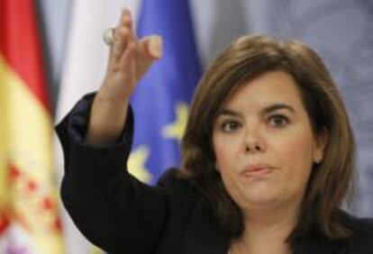 La vicepresidenta del Gobierno, Soraya Sáenz de Santamaría.