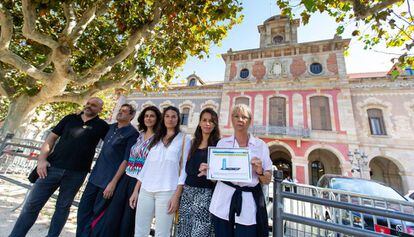 Protesta animalista ante el Parlament el pasado 4 de sptiembre tras el incidente del 'correbou' de Vidreres.