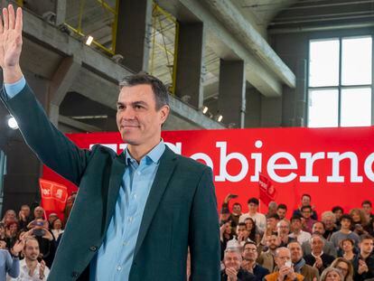 El presidente del Gobierno, Pedro Sánchez, el sábado durante un evento del PSOE en Madrid.