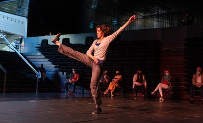 La bailarina Amalia Fernández en un espectáculo del Centro Federico García Lorca.
