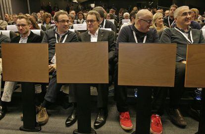 Artur Mas, en el centro de la imagen, en un momento de la convención municipal.