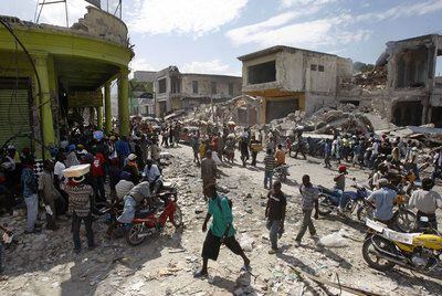 El centro de Puerto Príncipe, capital de Haití, tras el terremoto de enero de 2010.