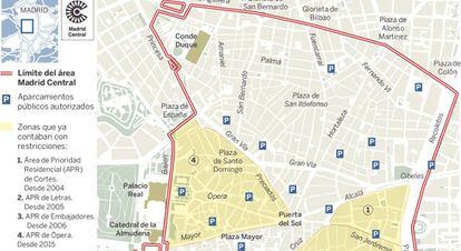 Pulsa para ampliar y ver el plano de Madrid Central.