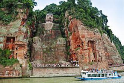El Buda gigante de Leshan, a 130 kilómetros de Chengdú.