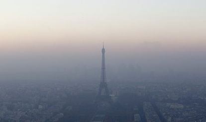 Contaminación en París, la semana pasada.