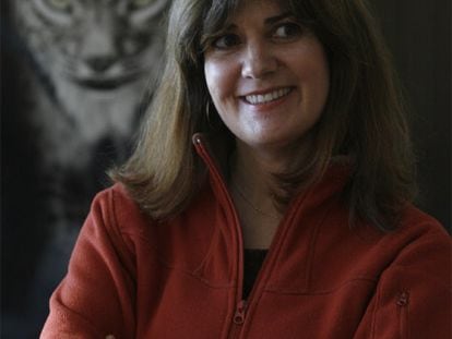 Astrid Vargas, en el centro de cría en cautividad del lince.