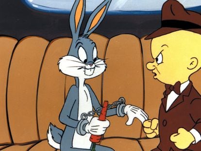 Bugs Bunny y  Elmer en un capítulo antiguo de 'Looney Tunes'.