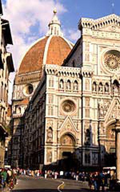 La catedral de Florencia, Il Duomo, con su enorme cúpula ideada por Brunelleschi.