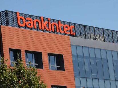 Fachada de la empresa Bankinter ubicada en Madrid, (España)