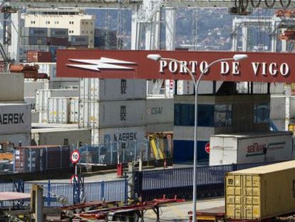 Vista general del puerto de Vigo. 