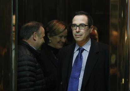 Steven Mnuchin, a su llegada a la Torre Trump el pasado 21 de noviembre.