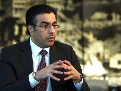 Al&iacute; Bin Samikh Al-Marri, presidente del Comit&eacute; Nacional de Derechos Humanos de Qatar, el jueves en Madrid.