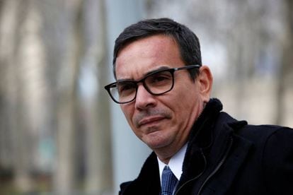 Adriano Juca, director legal de Odebrecht, a su salida este miércoles de un juzgado de Nueva York