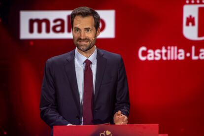 El director internacional de la Guía Michelin, Gwendal Poullennec, durante la gala para presentar las estrellas de España y Portugal para 2023, celebrada el 22 de noviembre en el Palacio de Congresos El Greco, en Toledo.
