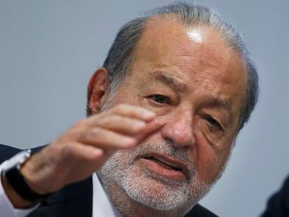 El empresario Carlos Slim en una fotografía de 2017.