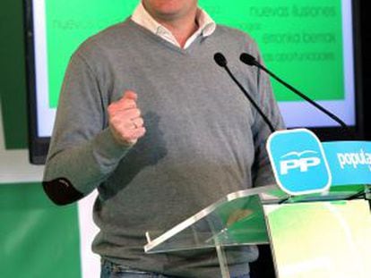 El presidente del Partido Popular del Pa&iacute;s Vasco, Antonio Basagoiti,el pasado s&aacute;bado.