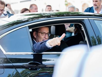 El presidente del PP, Alberto Núñez Feijóo, en Madrid, este martes.