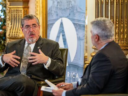 El presidente de Guatemala, Bernardo Arévalo, este viernes en la Casa de América en Madrid.