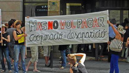 Una protesta en contra de los recortes publicada en la web de la Federación catalana de ONG.