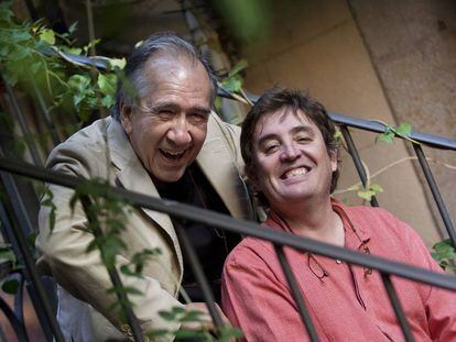 Joan Margarit y Luis García Montero en el Festival Internacional Barcelona Poesia 2011.  