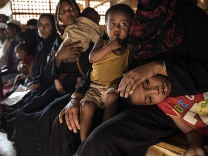 Refugiados rohingya en Bangladés.