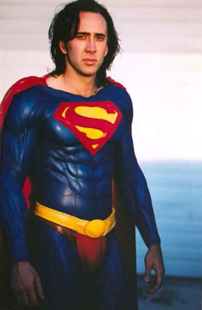 Nicolas Cage como Superman en 1997.