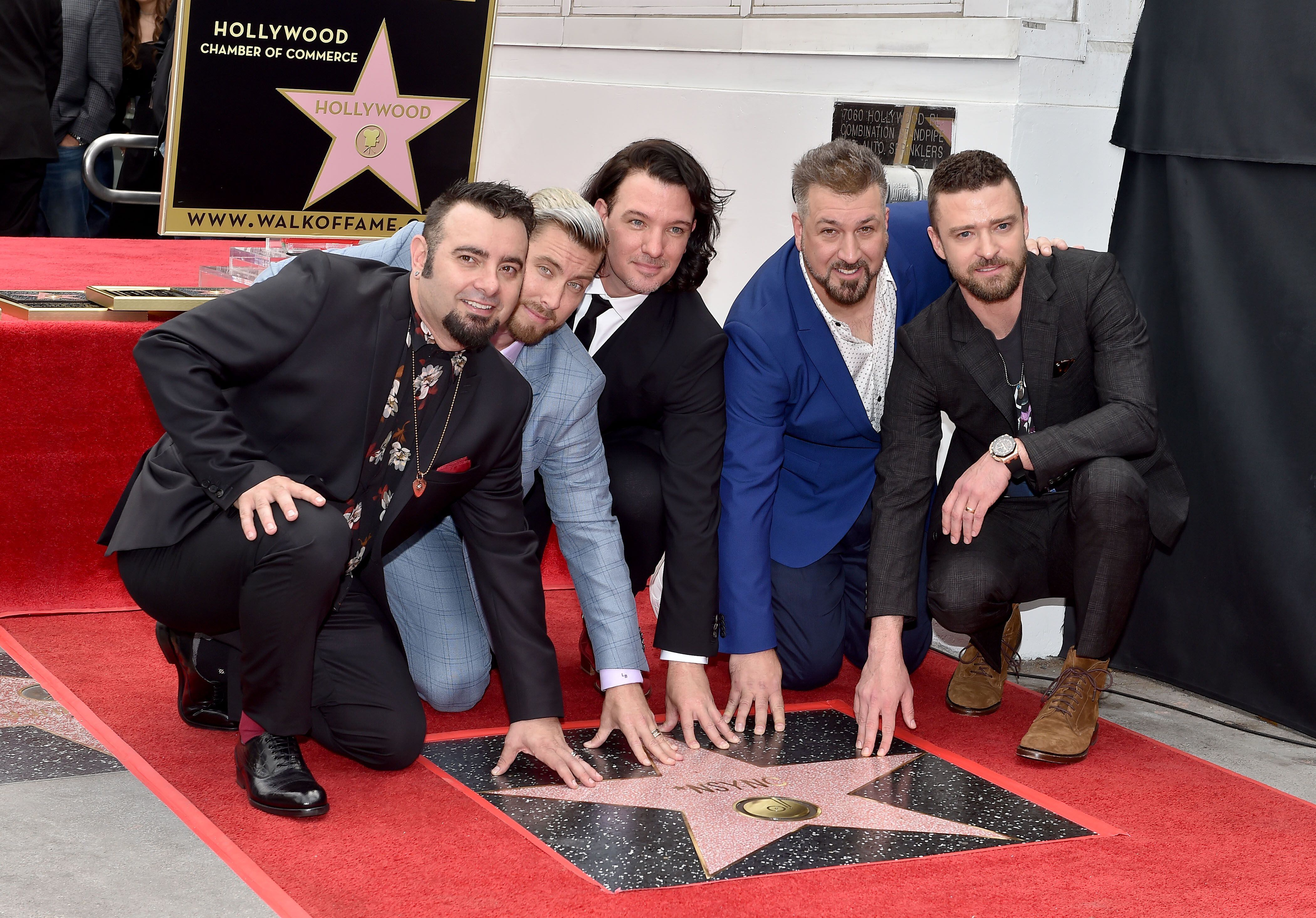 NSYNC recibió su estrella en el Paseo de la Fama de Hollywood en 2018.