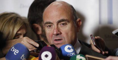 El ministro de Economía, Industria y Competitividad, Luis de Guindos, en el Spain Investors Day