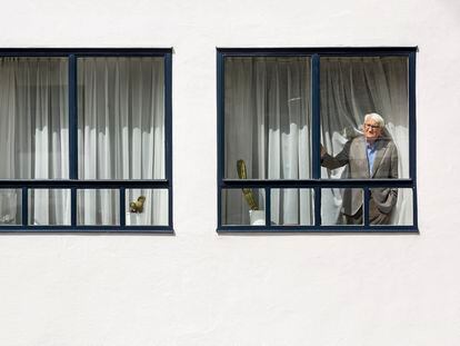 El filósofo y sociólogo alemán Jürgen Habermas en su casa de las afuera de Munich, el 10 de abril de 2018.