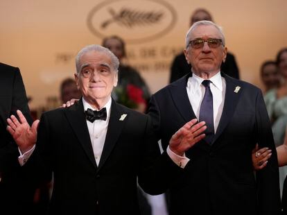 Martin Scorsese y Robert De Niro en el estreno de  'Killers of the Flower Moon' en el festival de Cannes, el 20 de mayo de 2023.