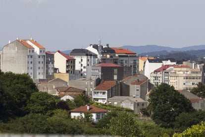 Vista general del casco urbano de A Estrada. 