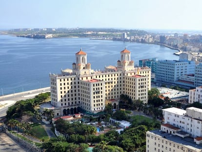 El hotel Nacional de Cuba, con sus espectaculares vistas de la bahía de La Habana, el malecón y la ciudad.