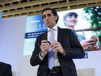 José María Álvarez-Pallete, presidente de Telefónica, y Ángel Vilá, consejero delegado.