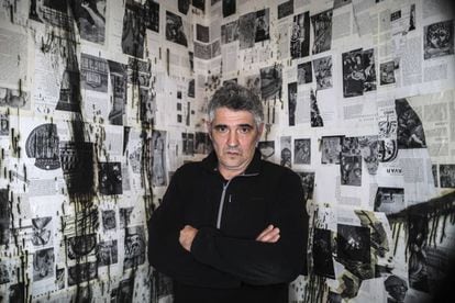 El artista Jorge Galindo, en el museo L&aacute;zaro Galdiano, el pasado 16 de febrero.