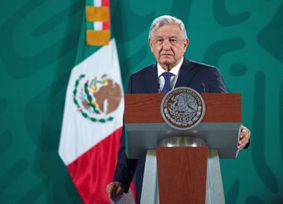 Andrés Manuel López Obrador, durante una rueda de prensa.