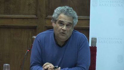 Juan Gabriel López Guix, en la Universidad de Barcelona.
