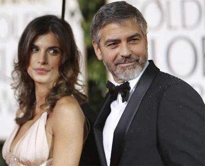 George Clooney y Elisabetta Canalis en los Globos de Oro