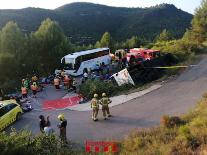 Accidente de autocar en la Anoia.