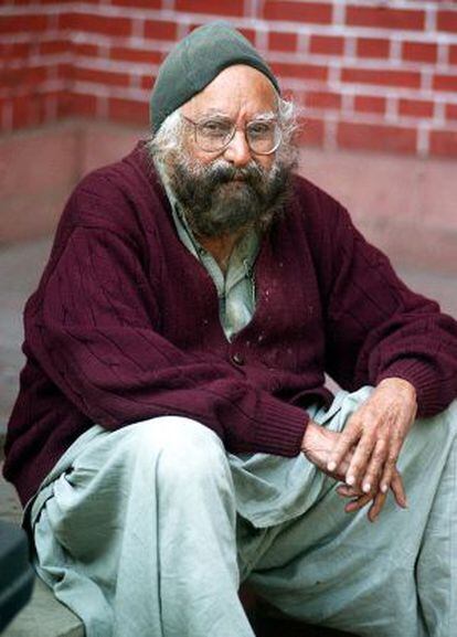 El escritor Khushwant Singh, en 2004 en Nueva Delhi.