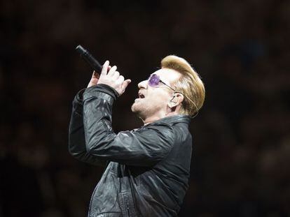 Bono, en un reciente concierto de U2 en Londres.