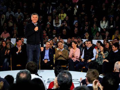 Mauricio Macri cierra su campaña electoral el jueves, en Buenos Aires.
