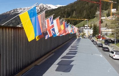 Davos se prepara para acoger la reunión del Foro Económico Mundial, con la guerra en Ucrania como trasfondo, el pasado lunes.