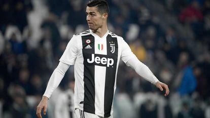 Cristiano Ronaldo, este sábado contra la Roma.