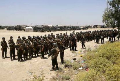 Tropas iraquíes durante un entrenamiento.