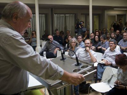 Llu&iacute;s Rabell, durante su intervenci&oacute;n en el consejo nacional de ICV