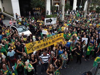 Manifestación en Curitiba el pasado 17 de marzo.