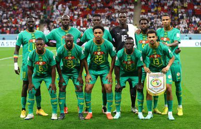 El once inicial de Senegal que se enfrenta a Inglaterra en octavos de final. 
