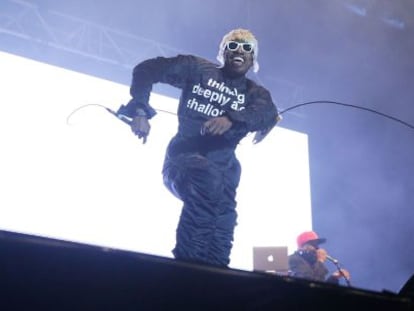 Andre 3000, de Outkast, en un concierto en Byron bay, Australia.  