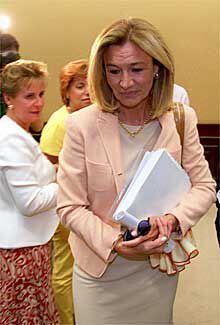 Pilar Valiente, el pasado día 2 de agosto en el Congreso.